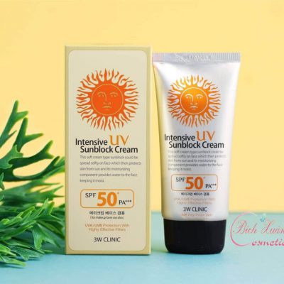 Kem chống nắng 3W Clinic Intensive UV Sunblock Cream SPF50 Hàn Quốc